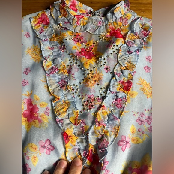 GUC Dodo Bar Or- Margarita Dress in Blue. Size US 2/4 - Picture 7 of 12